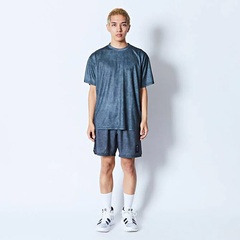 AN^[ AKTR MOCK GARMENT DYED LOOSE FIT SPORTS TEE TVc  oXPbg{[ jZbNX 224-001005-BK