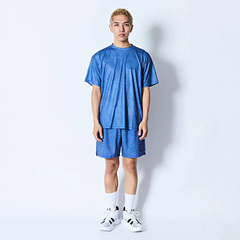 AN^[ AKTR MOCK GARMENT DYED LOOSE FIT SPORTS TEE TVc  oXPbg{[ jZbNX 224-001005-BL