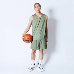 AN^[ AKTR MOCK GARMENT DYED SLEEVELESS SPORTS TEE ^Ngbv oXPbg{[ jZbNX 224-002005-GR