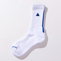 Wbg LEGIT MIDDLE SOCKSiWHITEj \bNX C oXPbg{[ jZbNX LE-SO-01-WHT/BLUE