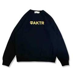 AN^[ AKTR 68xAKTR LOGO CREW SWEAT BK XEFbg oXPbg{[ jZbNX 224-108010-BK