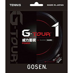 ゴーセン　GOSEN　G-TOUR1 16　テニス　硬式ガット　TSGT10BK