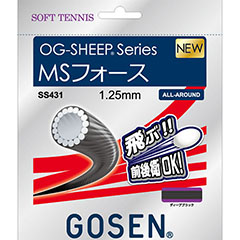 ゴーセン　GOSEN　MSフォース　ソフトテニス　ガット　SS431-DBK