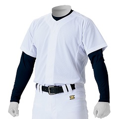 ゼット　ZETT　メカパン ユニフォーム メッシュフルオープンシャツ　野球　メンズウェア　BU1181MS-1100