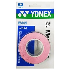 ヨネックス　YONEX　ウェットスーパーメッシュグリップ　(3本入り)　テニス・バドミントン　グリップテープ　AC138-3-128