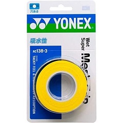ヨネックス　YONEX　ウェットスーパーメッシュグリップ　(3本入り)　テニス・バドミントン　グリップテープ　AC138-3-440