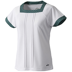 プリンス Prince ゲームシャツ小紋柄 半袖 テニス レディース WF1068-146