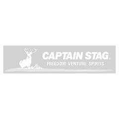 キャプテンスタッグ CAPTAIN STAG ステッカー (ロゴマーク･ホワイト) 234×57mm　キャンプ用品 アウトドア雑貨 UM-1532