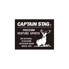 キャプテンスタッグ CAPTAIN STAG ステッカー (スクエア･ブラック) 90×70mm　キャンプ用品 アウトドア雑貨 UM-1524