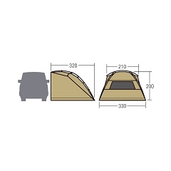 小川テント ogawa tent カーサイドリビングDX-II キャンプ用品 テント 2326-80