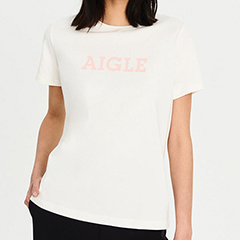 エーグル AIGLE 吸水速乾 AIGLE ロゴ半袖Tシャツ（レディース） ZTFQ591-004