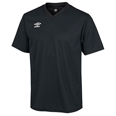 アンブロ UMBRO Jr ゲームシャツ（ワンポイントデザイン）（ジュニア）半袖 サッカー UAS6307J-BLK