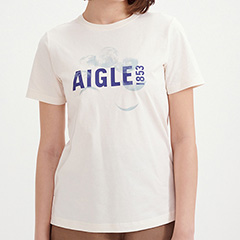 エーグル AIGLE 吸水速乾 ショートスリーブ グラフィックロゴTシャツ（レディース）半袖 ZTFAI34-004