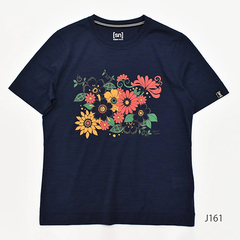 Super Natural X[p[i` W FLOWERS PRINTED TEE x HONAMI TSUBOI tBbglX K  (fB[X) SNWJ10191-J161