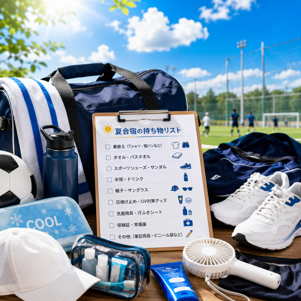 学生の部活やスポーツの夏合宿に必要な持ち物チェックリスト